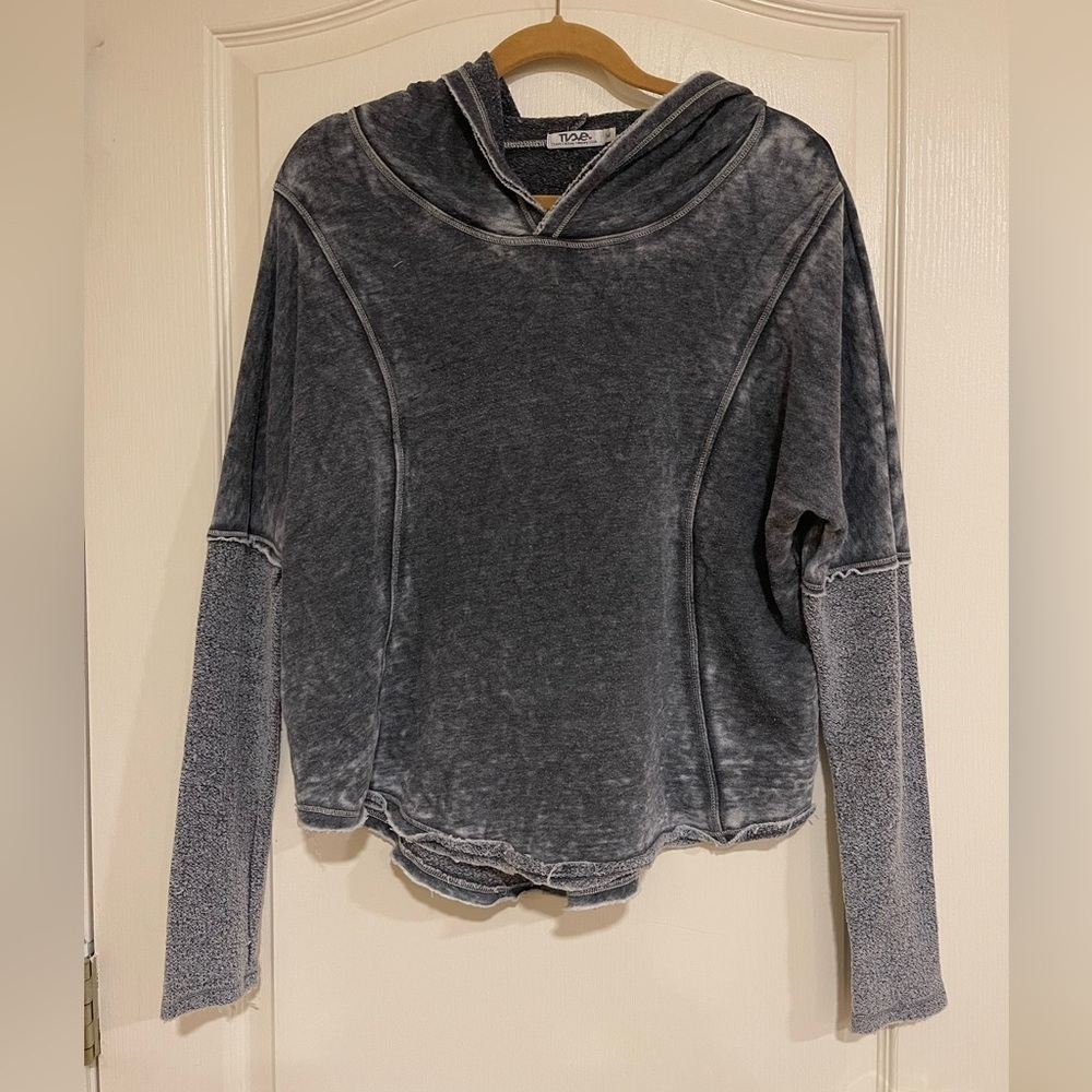 T2 Love Charcoal tunic sweatshirt​​​​​​​​